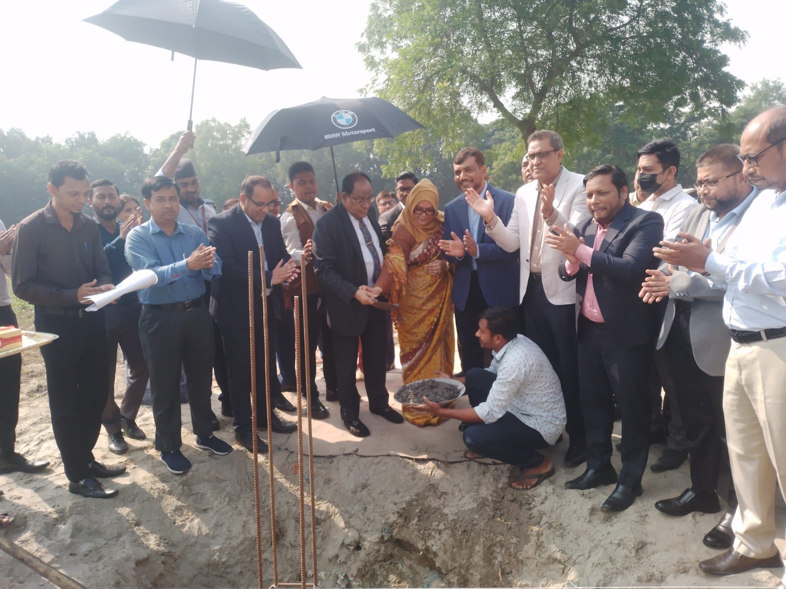 Inauguration of the Construction Work of Academic Building–2 at Hamdard University Bangladesh